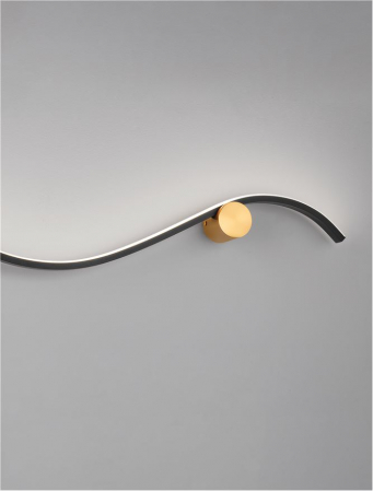 Aplica Nova Luce W AVE 9006095 LED 14W 3000K 880lm Sandy Black Aluminium Gold     IP20 [5]