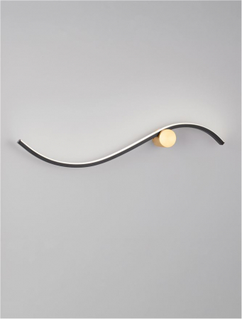 Aplica Nova Luce W AVE 9006095 LED 14W 3000K 880lm Sandy Black Aluminium Gold     IP20 [2]