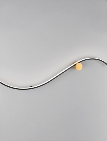 Aplica Nova Luce W AVE 9006096 LED 20W 3000K 1452lm Sandy Black Aluminium Gold    IP20 [4]
