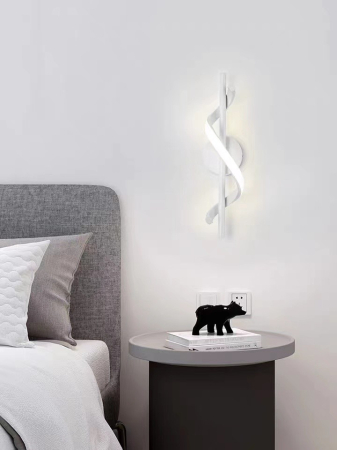 ILUMINAT INTERIOR - Aplica OEM LED integrat 10W 1200lm CCT (3000K+4000K+6500K) Metal+Acril White  155 x 110 x 400 mm