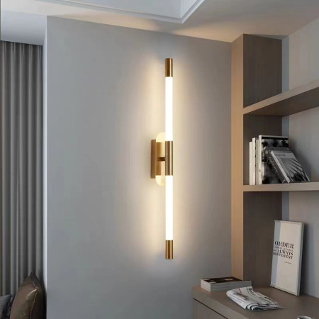 ILUMINAT - Aplica OEM LED integrat 16W 800lm CCT (3000K+4000K+6500K) Metal+Acril Gold  H600 X L95 mm
