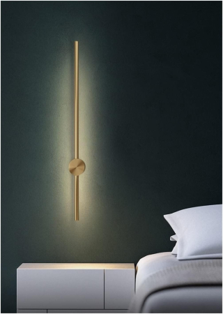 Aplica OEM LED integrat 26W 1300lm CCT (3000K+4000K+6500K) Aluminiu+Acril Gold 50x800X70MM [1]