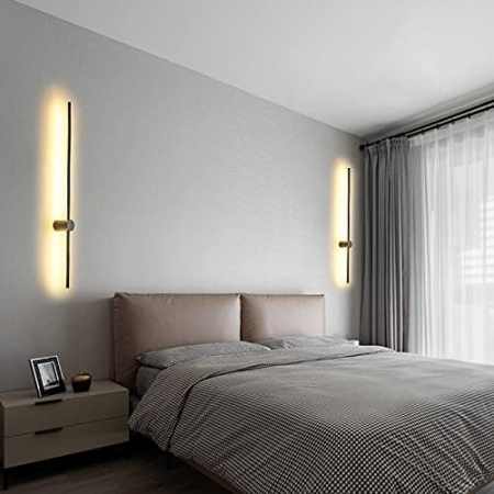 Aplica OEM LED integrat 26W 1300lm CCT (3000K+4000K+6500K) Aluminiu+Acril Gold 50x800X70MM [3]