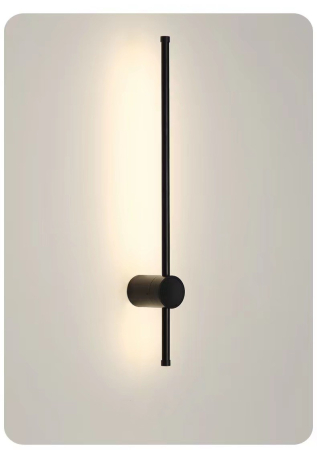 ILUMINAT - Aplica OEM LED integrat 26W 1300lm CCT (3000K+4000K+6500K) Aluminiu+Acril Black 50x800X70MM