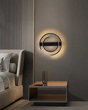 ILUMINAT INTERIOR - Aplica OEM LED integrat 30W 1500lm 6500K Metal+Acril Black  D300 X 50 mm