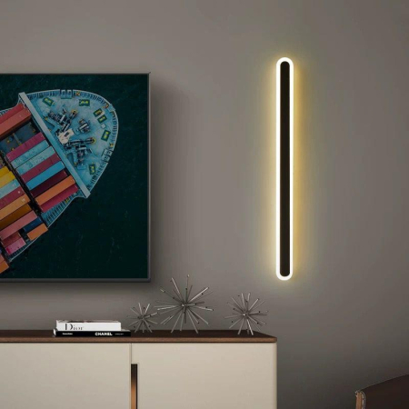 ILUMINAT INTERIOR - Aplica/Plafoniera OEM LED integrat 40W 5000lm 4000K Metal+Acril Negru 800x30x60mm