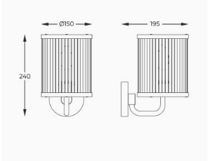 Aplica perete Zuma Line Sergio aurie metal sticla auriu W0528-01F-V6AC [1]