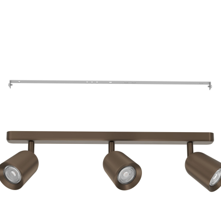 Aplica/Plafoniera EGLO Camaldoli 901951 GU10 3X10W 220-240V,50/60Hz L 520mm x l 45mm x H 115mm otel bronz inchis  IP20 [2]