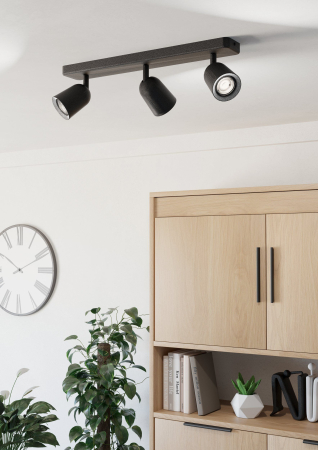 Aplica/Plafoniera EGLO Camaldoli 901954 GU10 3X10W 220-240V,50/60Hz L 520mm x l 45mm x H 115mm otel negru  IP20 [1]