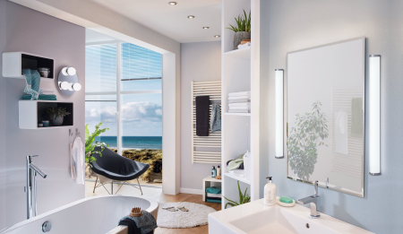 Aplica/Plafoniera EGLO Gita 2 94714 LED;LED 8,3W;16W 4000K 1000;1900lm 2600 220-240V,50/60Hz L 900mm x l 75mm x H 75mm metal turnat crom plastic alb IP44 [4]