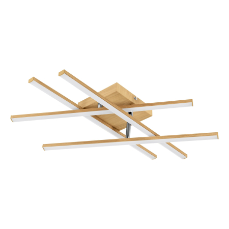 Aplica/Plafoniera EGLO Lasana 4 901104 LED 20,5W 3000K 2500lm 220-240V,50/60Hz L 510mm x l 510mm x H 105mm aluminiu/otel maro deschis plastic alb IP20 [0]