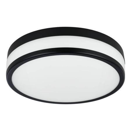 ILUMINAT - Aplica/Plafoniera EGLO Led Palermo 900846 LED 3X5,7W 3000K 2100lm 220-240V,50/60Hz H 75mm x Ø300mm otel negru sticla satinata alba IP44