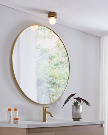 Aplica/Plafoniera EGLO Mosiano 900658 LED 1X3,3W 3000K 340lm 220-240V,50/60Hz H 115mm x Ø110mm otel alama periata/gold sticla mat/opal alba IP44 [4]