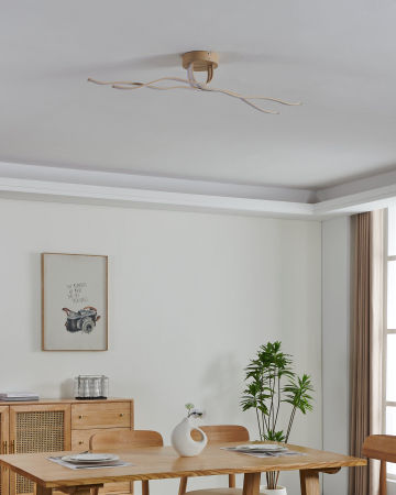 Aplica/Plafoniera EGLO Roncade 2 901105 LED 37W 3000K 4700lm 220-240V,50/60Hz L 1100mm x l 160mm x H 185mm aluminiu/otel maro deschis plastic alb IP20 [4]