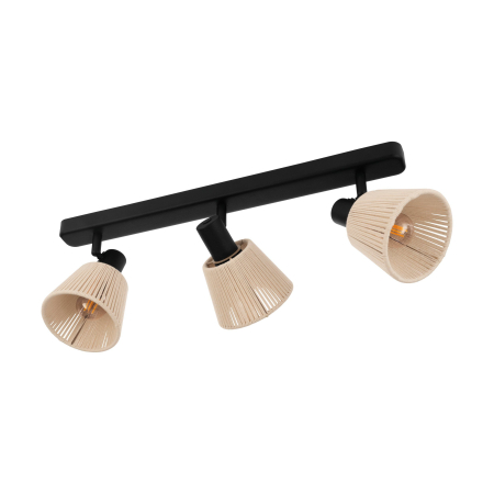 Aplica/Plafoniera EGLO Seagard 44141 E14 3X40W 220-240V,50/60Hz L 520mm x l 115mm x H 135mm otel negru tesatura crem IP20