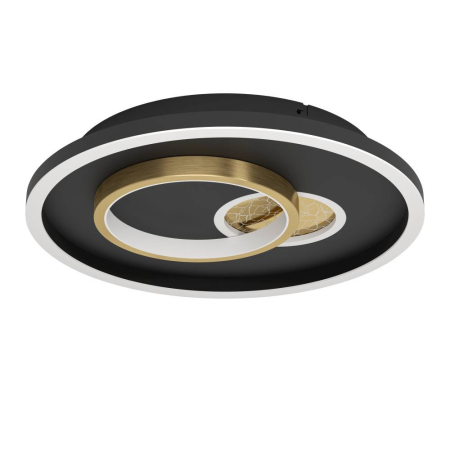 ILUMINAT - Aplica/Plafoniera EGLO Tiriolo 901244 LED;LED 14W;8,5W 4000K 1800;1050lm 220-240V,50/60Hz H 60mm x Ø380mm plastic/otel negru/gold  IP20