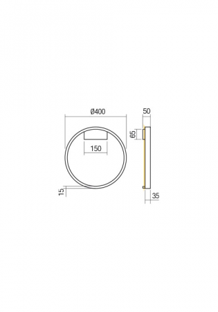Aplica/Plafoniera REDO FEBE 01-2820 LED SAND BLACK 24W 1398 lm 4000K 20 [1]