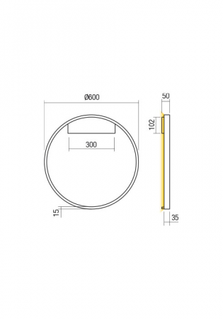 Aplica/Plafoniera REDO FEBE 01-2824 LED MAT GOLD 37W 2516 lm 4000K 20 [1]