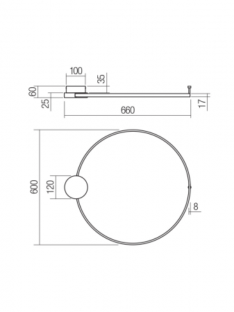 Aplica/Plafoniera Smarter LED 20W 1641lm 3000K Metal Negru/Alama IP20 [1]