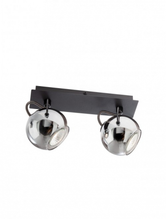 Moderne - Aplica/Plafoniera SMARTER WARD 04-543 GU10 2x35W   Metal Negru Mat IP20