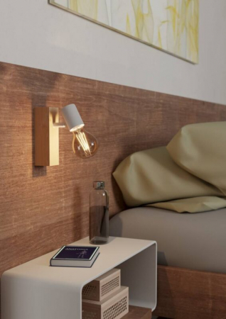 Aplică / Plafonieră TOWNSHEND 3 E27-LED 1X10W IP20 lemn, oțel maro, alb
 [1]