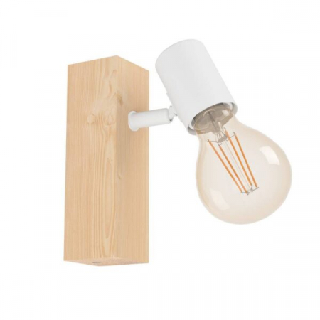 ILUMINAT INTERIOR - Aplică / Plafonieră TOWNSHEND 3 E27-LED 1X10W IP20 lemn, oțel maro, alb
