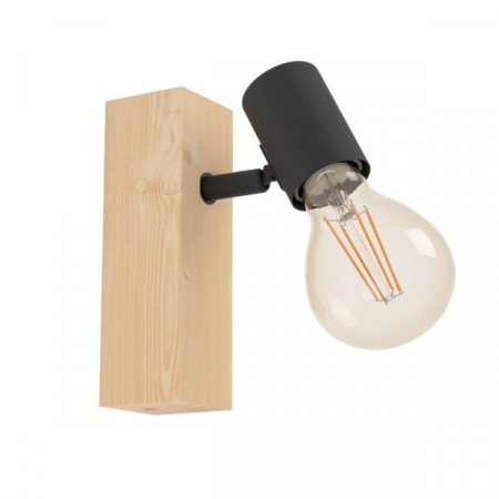 ILUMINAT INTERIOR - Aplică / Plafonieră TOWNSHEND 3 E27-LED 1X10W IP20 lemn, oțel maro, negru