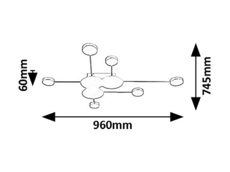Aplica Rabalux Amadeo LED 21W 2500lm 3000K metal champagne gold stil minimal, IP20 71276 [7]