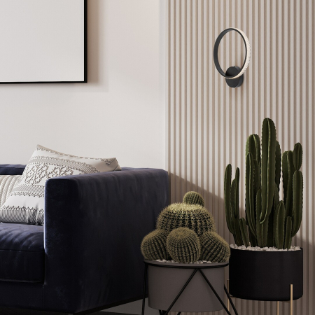 Aplica Rabalux Grete LED 15W 1150lm 3000K metal acril negru alb IP20 [9]