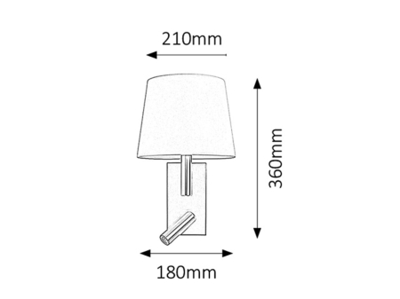 Aplica Rabalux Harvey LED E27 1x MAX 40 + 3W 180lm 2800 metal chrome stil standard 230V, 50Hz IP20 6539 [3]