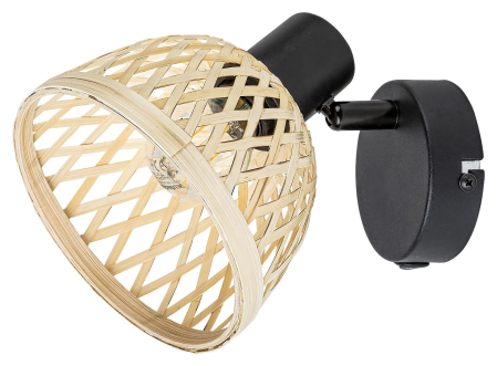 ILUMINAT - Aplica Rabalux Rattan E14 E14 1x MAX 15W   metal mat black stil industrial 230V, 50Hz IP20 3133