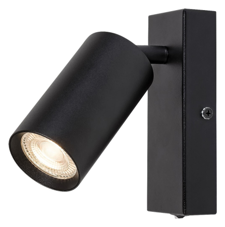 Aplica Rabalux Solo GU10 GU10 1X MAX 25W metal black stil minimal, IP20 2084 [1]