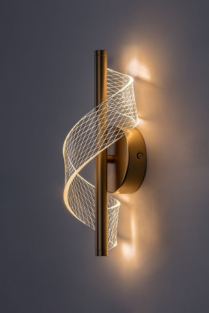 Aplica Rabalux Zofrael LED 6W 550lm 3000K metal acril auriu transparent IP20 [2]