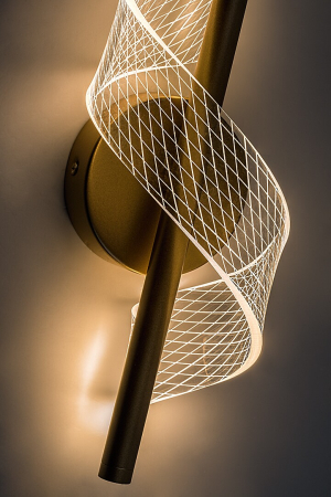 Aplica Rabalux Zofrael LED 6W 550lm 3000K metal acril auriu transparent IP20 [6]