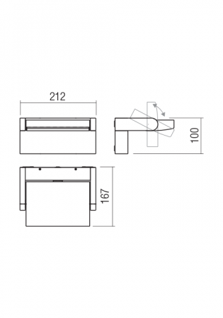 Aplica Redo Flip 90585 LED 20W 3000K 2521lm Aluminiu Maro IP54 [1]