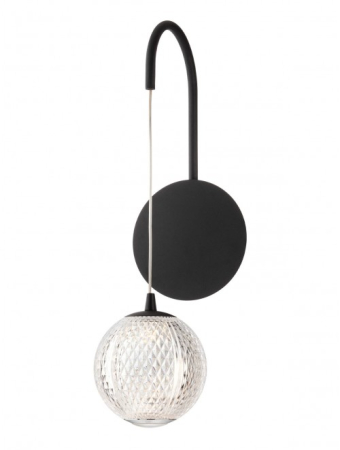 ILUMINAT INTERIOR - Aplica REDO Gianet 01-4038 LED 4W 450lm 3000K Metal Black Acril Transparent IP20