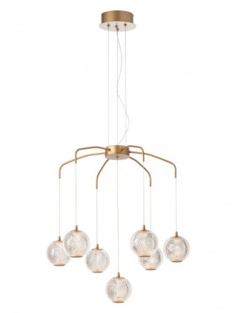 ILUMINAT - Lustra REDO Gianet 01-4039 LED 28W 2439lm 3000K Metal Gold Acril Transparent IP20