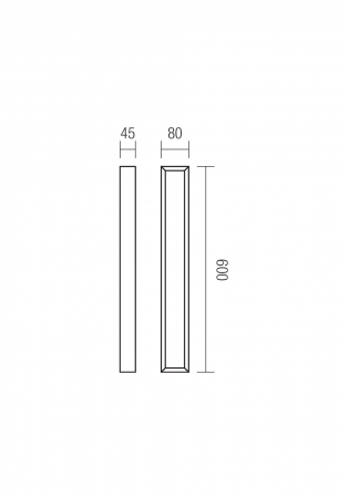 Aplica REDO HORIZON 01-3787 LED 24W 3000K/4000K 1460lm H600mm Crom IP44 [1]