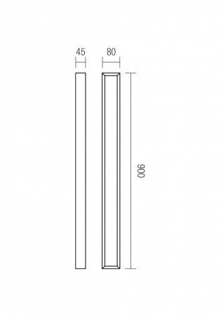 Aplica REDO HORIZON 01-3790 LED 30W 3000K/4000K 1670lm H900mm Crom IP44 [1]