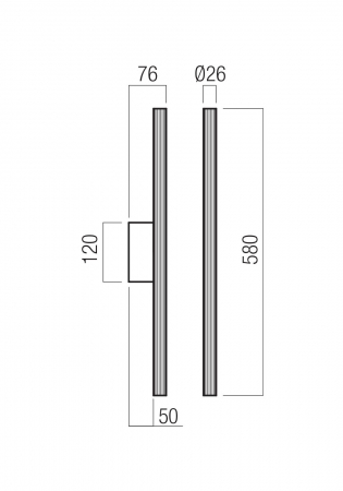 APLICĂ REDO NIKOS AP LED 10W 3000K SBK(500MM) (4.1.2) [1]