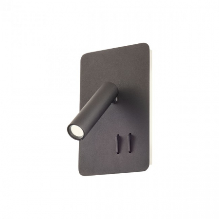 Aplica Redo QUDA 01-2982 Negru mat LED 9W 465lm 3000K IP20