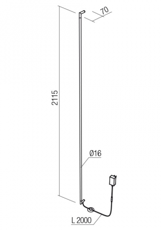 Aplica REDO STICK 01-2794 LED BRASS 48W 2357 lm 3000K 20 [1]