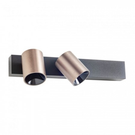 Aplica Redo Takto, negru/silver coffee, LED, 21W, 1385 lumeni, alb cald 3000K, 01-3662 [0]