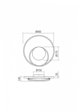 Aplica Redo Torsion LED Dimabila (3 step) alb mat 26W 2610/1690 lumeni alb cald 3000K 01-1789 [1]