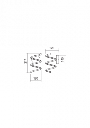 Aplica Redo Vuelta LED Dimabila (3 step) negru mat 21W 1710/1170 lumeni alb cald 3000K 01-1775 [1]