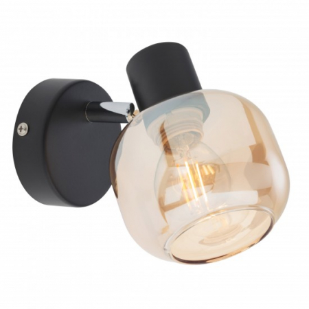 Moderne - Aplica Smarter Amber, negru mat, 1XE14, 04-483
