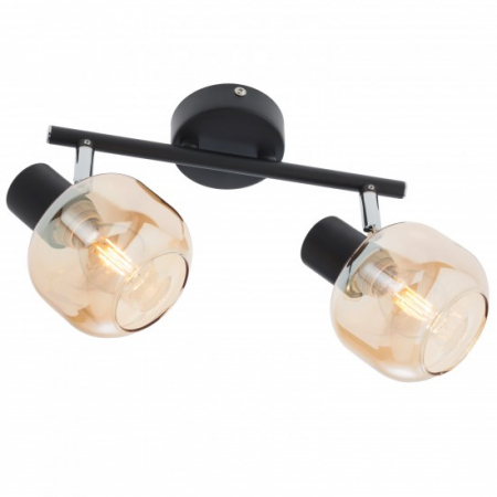 Moderne - Aplica Smarter Amber, negru mat, 2XE14, 04-484