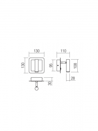 Aplică Smarter Closer  01-3092 LED 6W 378 lm 3000K Metal Finisate alamă IP20 [1]