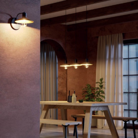 Aplica Smarter Fresno, metal si lemn multistrat, 1XE27, 01-4053 [1]