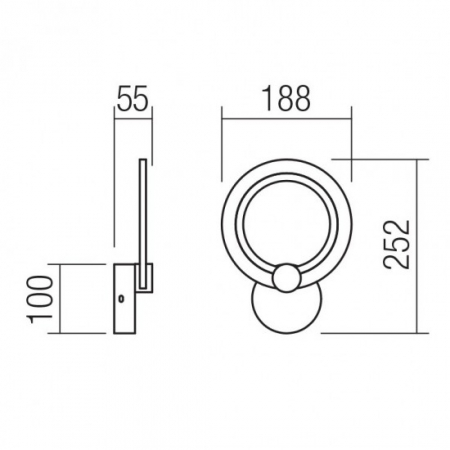 Aplica Smarter Mercury, alb mat, LED, 12W, 3000K-4500K-6500K, 1098 lumeni [1]